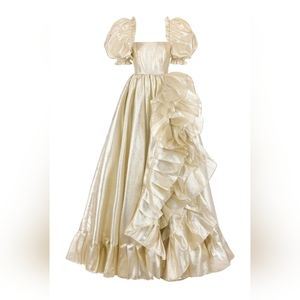 The Champagne Ruffle Gown